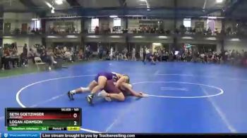 165 lbs Quarterfinal - Logan Adamson, Loras vs Seth Goetzinger, Augsburg