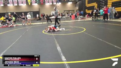 49 lbs Round 2 - Aryanna Bean, Viking Wrestling Club (IA) vs Sawyer Phillips, Immortal Athletics WC