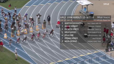 Youth Girls' 100m Hurdles, Semi-Finals 10 - Age 15-16