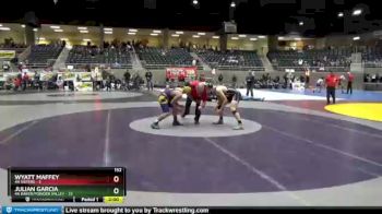 152 lbs Round 5 (6 Team) - Julian Garcia, 4A Baker/Powder Valley vs Wyatt Maffey, 4A Sisters