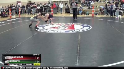 90 lbs Cons. Round 1 - Luke Schilling, BHVPP vs Weston Schueler, Hutchinson