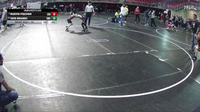 75 lbs Cons. Round 5 - Rustin Fischer, League Of Heroes vs Tate Brabec, Cavalry Wrestling Club
