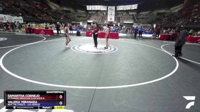 110 lbs Quarterfinal - Samantha Cornejo, FC Pioneer Wrestling Club White B vs Valeria Miranada, Beat The Streets - Los Angeles