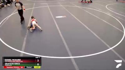 47-50 lbs Cons. Round 1 - Daniel McGuire, Stillwater Area Wrestling vs Grayson Krick, Minnesota