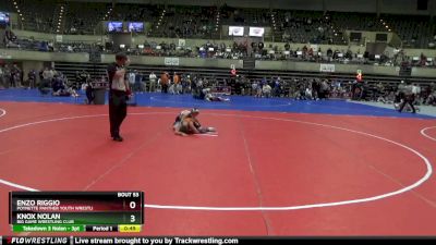 90 lbs Cons. Semi - Knox Nolan, Big Game Wrestling Club vs Enzo Riggio, Poynette Panther Youth Wrestli