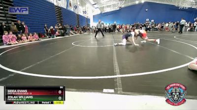 95 lbs Round 1 (4 Team) - Sidda Evans, East KS Eagles Gold vs Zolah Williams, Firebird Elite