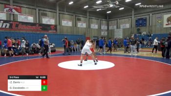 195 lbs 3rd Place - Zane Davis, Allen vs Guillermo Escobedo, Los Altos Hacienda Hts