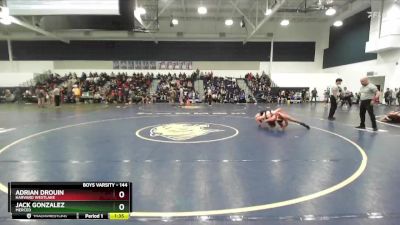 144 lbs Champ. Round 1 - Adrian Drouin, Harvard Westlake vs Jack Gonzalez, Merced