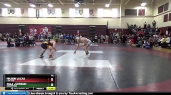 132 lbs Cons. Round 2 - Mason Lucas, Carlisle vs Kole Johnson, Crestwood
