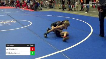 55 lbs Quarterfinal - Alex Evans, Jenks Trojan Wrestling Club vs Evan Hulbutta, Mojo Grappling Academy