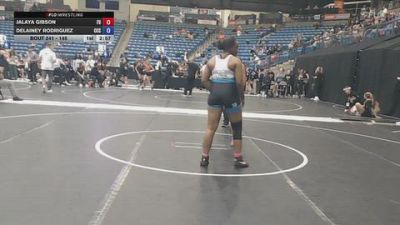145 lbs Cons. Round 3 - Jalaya Gibson, Friends University vs Delainey Rodriguez, Colby Community College