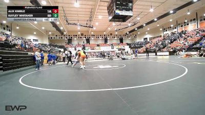 155 lbs Quarterfinal - Alix Kimble, Tahlequah Girls HS vs Kayley Whitaker, Har-Ber