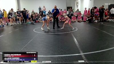 78 lbs Quarterfinals (8 Team) - Sasha Shcherban, RaZor GWC vs Allison Naddeo, Tri State Training Center Red