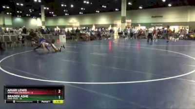 132 lbs Round 1 (10 Team) - Amari Lewis, Wrestling University vs Braden Ashe, MXW Gold