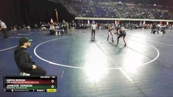 132 lbs Cons. Round 2 - Jameson Johnson, Immortal Athletics WC vs Aidyn Roman, CRK Junior Cougar Wrestling Club