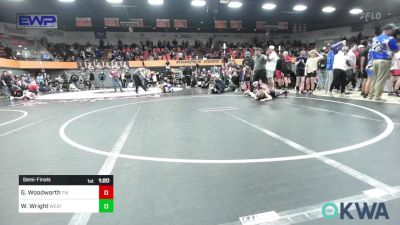 90 lbs Semifinal - Gavin Woodworth, Tuttle Wrestling vs Waylon Wright, Weatherford Youth Wrestling