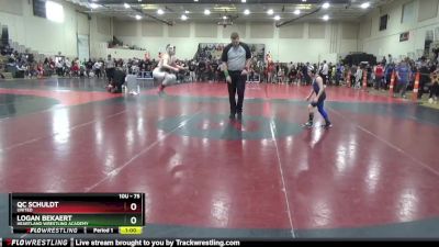 75 lbs Champ. Round 2 - Logan Bekaert, Heartland Wrestling Academy vs Qc Schuldt, United