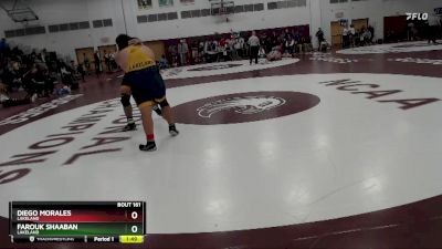 285 lbs Cons. Round 2 - Farouk Shaaban, Lakeland vs Diego Morales, Lakeland