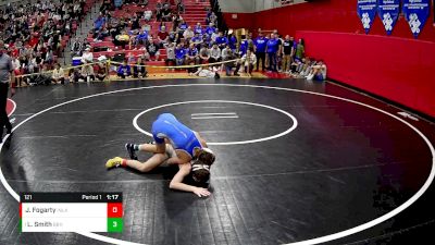 121 lbs Semifinal - Lucas Smith, Berlin Brothersvalley Hs vs Josiah Fogarty, Indian Land