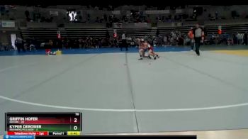 70 lbs Semis (4 Team) - Griffin Hofer, Rocori vs Kyper DeRosier, Brainerd/Pillager