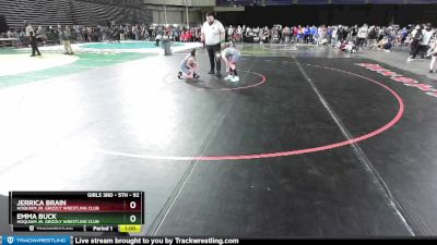 92 lbs Round 1 - Jerrica Brain, Hoquiam Jr. Grizzly Wrestling Club vs Emma Buck, Hoquiam Jr. Grizzly Wrestling Club