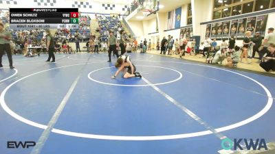 80 lbs Quarterfinal - Owen Schiltz, Verdigris Youth Wrestling vs Bracen Bloxsom, Ponca City Wildcat Wrestling