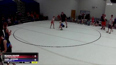 50 lbs Round 3 (6 Team) - Reagan Graser, Nebraska Red Girls vs Nara Jackson, Kansas Girls