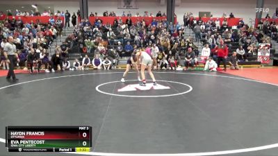 100 lbs Quarterfinal - Haydn Francis, Ottumwa vs Eva Pentecost, Iowa City Liberty