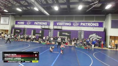 104-111 lbs Cons. Round 1 - Mckinley Larsen, Riverton Wolf Pack Wrestling vs Kinley Roth, Salt Flats Wrestling Club