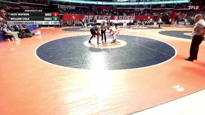 3A 285 lbs Champ. Round 1 - William Cole, Round Lake vs Jack Watson, Chicago (Marist)