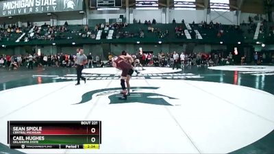 133 lbs Semifinal - Cael Hughes, Oklahoma State vs Sean Spidle, Central Michigan