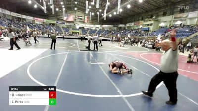 90 lbs Consolation - Braden Gaines, Windsor vs Zachary Parks, Carson Middle School