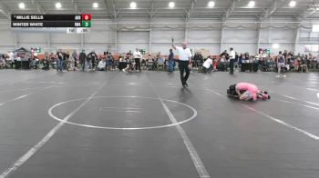 60-70 lbs Round 1 - Winter White, Rigg`s Wrestling Academy vs Millie Sells, Abreißen