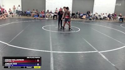 250 lbs Placement Matches (8 Team) - Josiah Williamson, Maryland vs Jordan Roe, Michigan