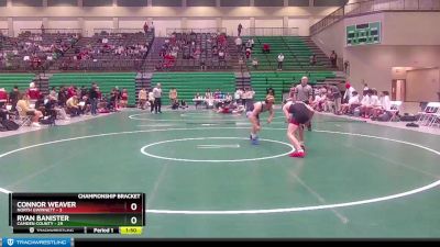 150 lbs Quarterfinals (8 Team) - Ryan Banister, Camden County vs Connor Weaver, North Gwinnett