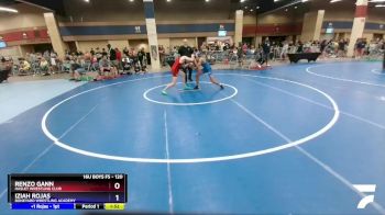 120 lbs Champ. Round 1 - Renzo Gann, Haslet Wrestling Club vs Iziah Rojas, Boneyard Wrestling Academy