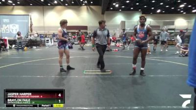 150 lbs Finals (8 Team) - Jasper Harper, American Gladiators-Thunder vs Braylon Faile, Untouchables Purple