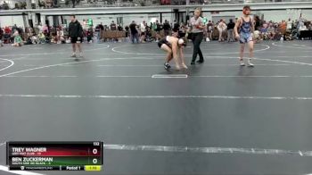 132 lbs Round 4 (8 Team) - Ben Zuckerman, South Side WC Black vs Trey Wagner, Grit Mat Club