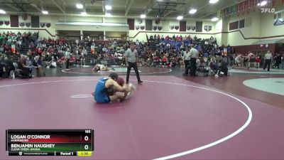 165 lbs Cons. Round 3 - Benjamin Haughey, Clear Creek-Amana vs Logan O`Connor, Harrisburg