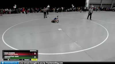 51-55 lbs Semifinal - Samantha Ham, Nebraska vs Kiah Dukes, B.A.M. Training Center