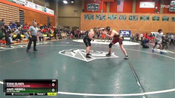 285 lbs Cons. Round 1 - Haizi Mikbell, Delta College vs Evan Glines, Sacramento City College