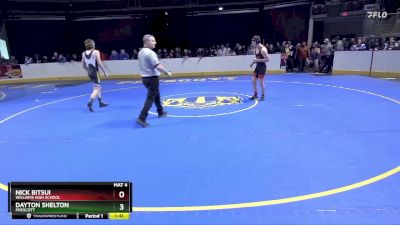 132 lbs Champ. Round 1 - Dayton Shelton, Prescott vs Nick Bitsui, Williams High School