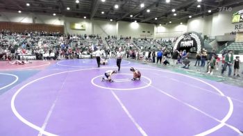 70 lbs Round Of 32 - Micah Johnson, Calveras Youth Wrestling vs Braden Farrow, Carson Bulldogs