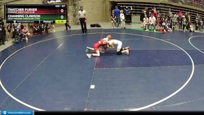 67 lbs 2nd Place Match - Thatcher Purser, Charger Wrestling Club vs Channing Clawson, Zion Thunder Wrestling Club