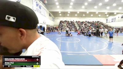 98 lbs Semifinal - Ryan Paz, Fortitude vs Benjamin Ferguson, Rancho Bernardo Wrestling Club