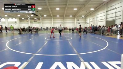105 lbs Semifinal - Abigail Grady, Maine Trappers WC vs Pepper Matthews, Woburn