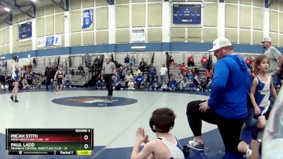 90 lbs Round 3 (3 Team) - Paul Ladd, Franklin Central Wrestling Club vs Micah Stith, Penn Wrestling Club