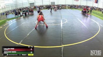 113 lbs Quarterfinal - Callen Free, Lincoln vs Giovanni Berg, Eureka