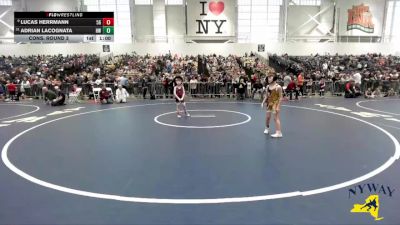 61 lbs Cons. Round 3 - Lucas Herrmann, 518 Grapplers vs Adrian Lacognata, HF-L Wrestling