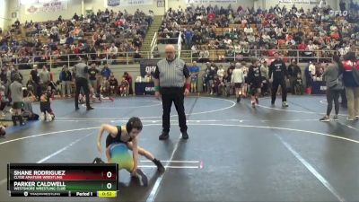 56 lbs Round 1 - Parker Caldwell, Westshore Wrestling Club vs Shane Rodriguez, Clyde Amatuer Wrestling